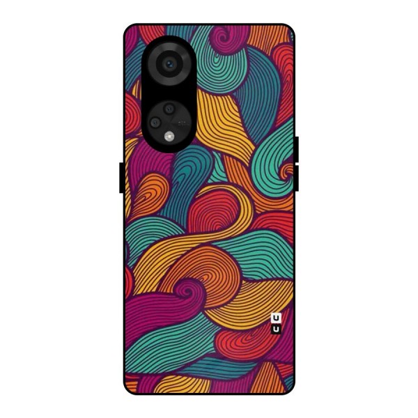 Whimsical Colors Metal Back Case for Reno8 T 5G