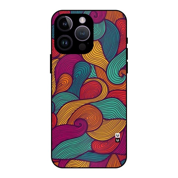 Whimsical Colors Metal Back Case for iPhone 14 Pro Max