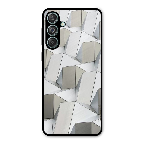 White Abstract Art Metal Back Case for Galaxy M55 5G
