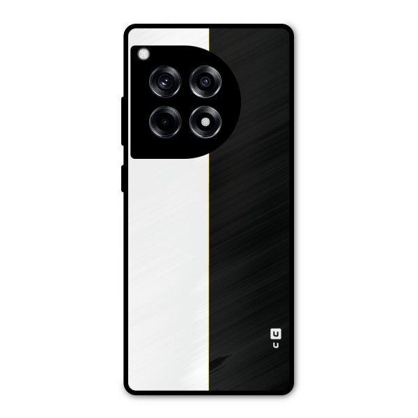 White Black Super Minimalistic Metal Back Case for OnePlus 12R