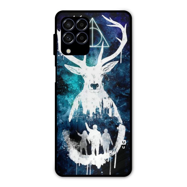 White Deer Metal Back Case for Galaxy M53 5G