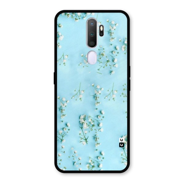 White Lily Design Metal Back Case for Oppo A9 (2020)