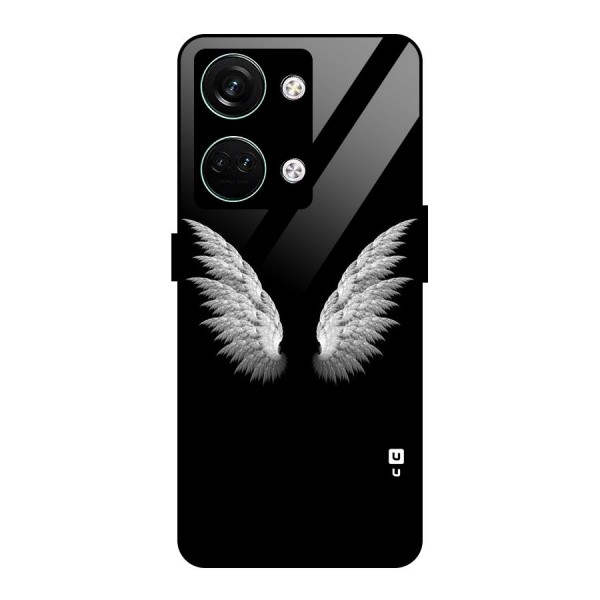 White Wings Glass Back Case for Oneplus Nord 3
