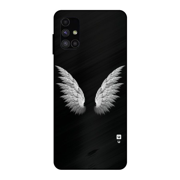 White Wings Metal Back Case for Galaxy M51