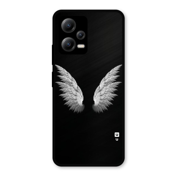 White Wings Metal Back Case for Poco X5