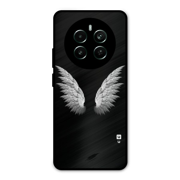 White Wings Metal Back Case for Realme 12 Plus
