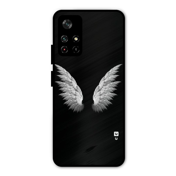 White Wings Metal Back Case for Redmi Note 11T 5G