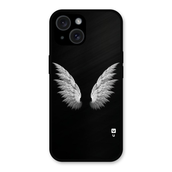 White Wings Metal Back Case for iPhone 15