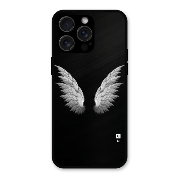 White Wings Metal Back Case for iPhone 15 Pro Max