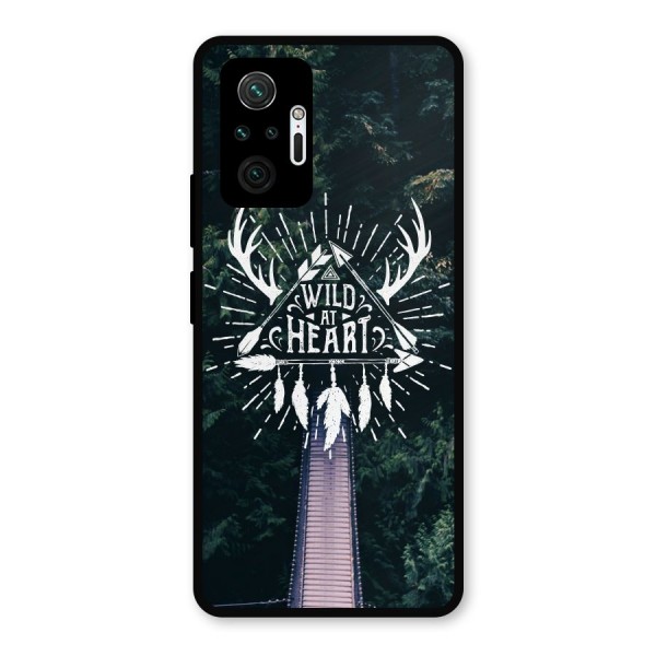 Wild Heart Metal Back Case for Redmi Note 10 Pro