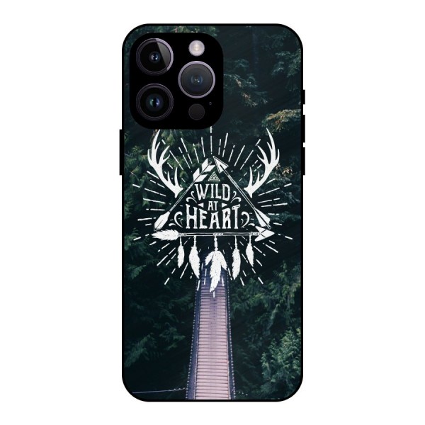 Wild Heart Metal Back Case for iPhone 14 Pro Max