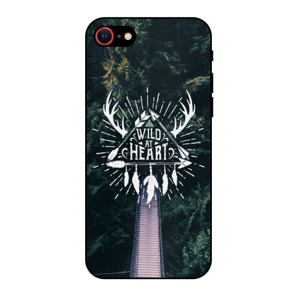 Wild Heart Metal Back Case for iPhone 8