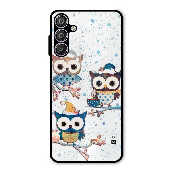 Winter Owls Metal Back Case for Galaxy F15