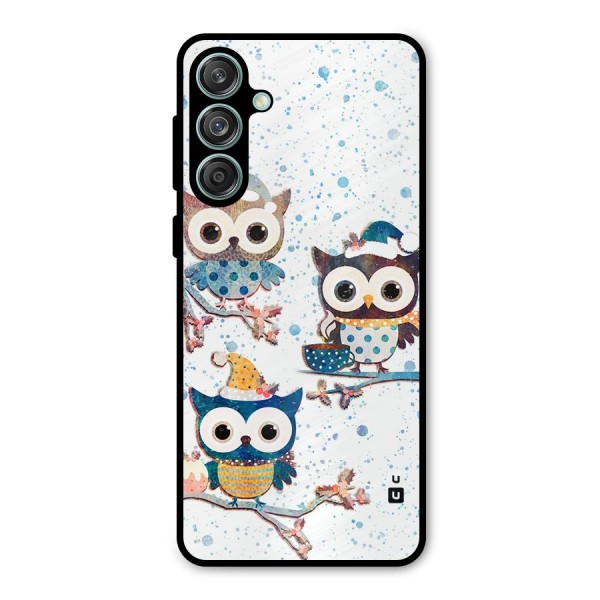 Winter Owls Metal Back Case for Galaxy M55 5G