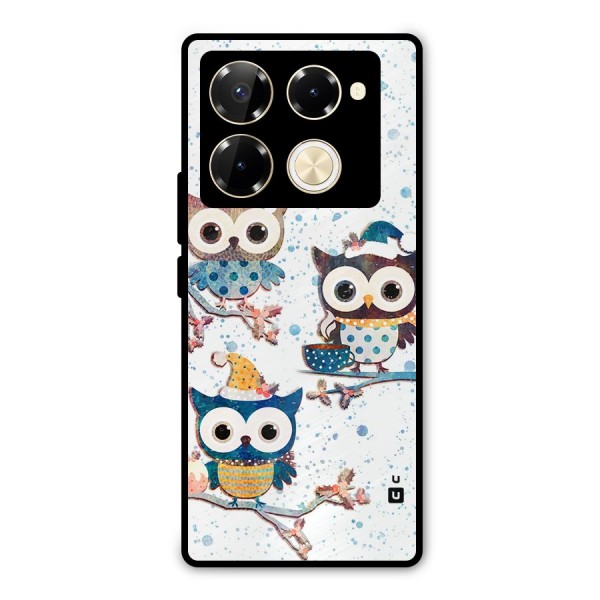 Winter Owls Metal Back Case for Infinix Note 40 Pro