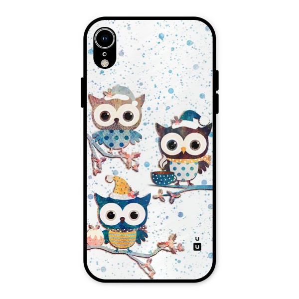 Winter Owls Metal Back Case for iPhone XR