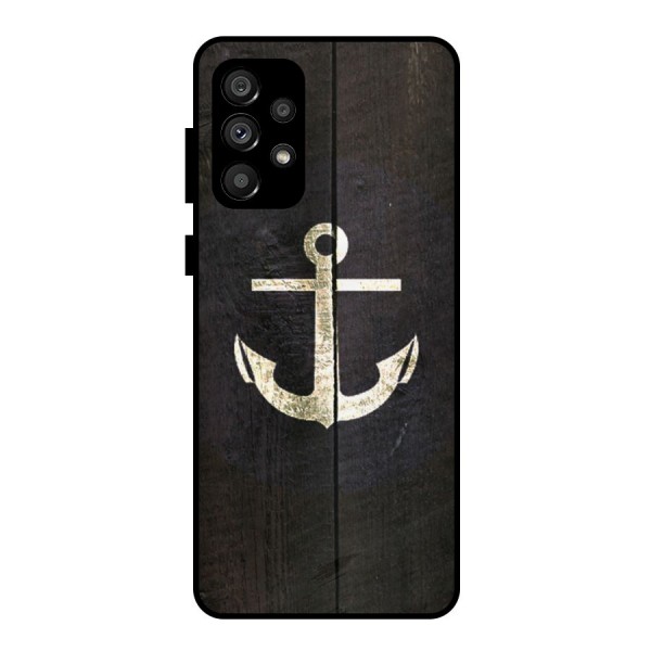 Wood Anchor Metal Back Case for Galaxy A73 5G