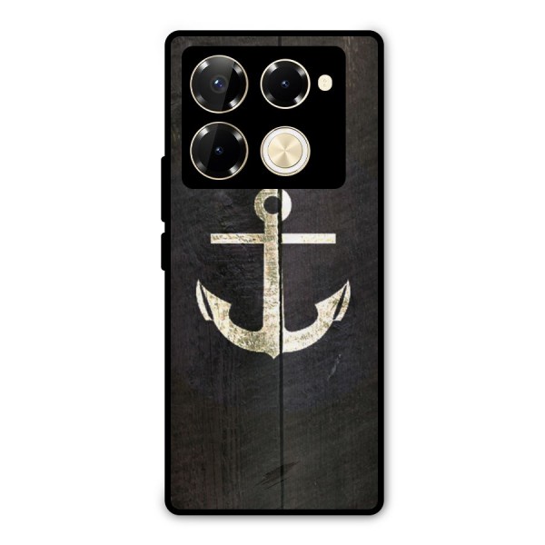 Wood Anchor Metal Back Case for Infinix Note 40 Pro