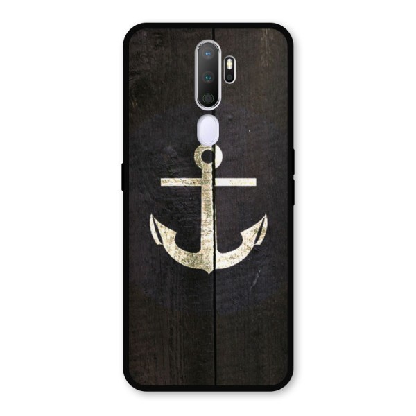 Wood Anchor Metal Back Case for Oppo A9 (2020)
