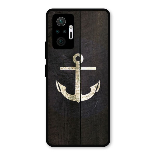 Wood Anchor Metal Back Case for Redmi Note 10 Pro
