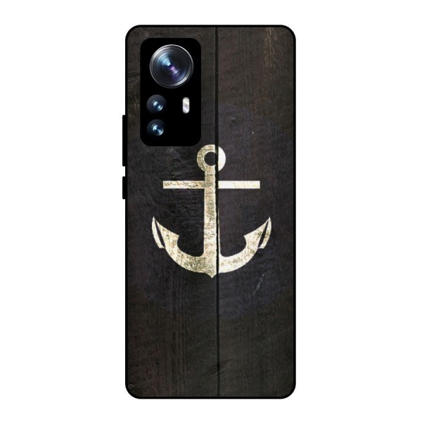 Wood Anchor Metal Back Case for Xiaomi 12 Pro