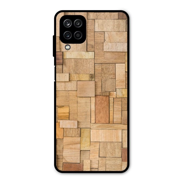 Wooden Blocks Metal Back Case for Galaxy A12