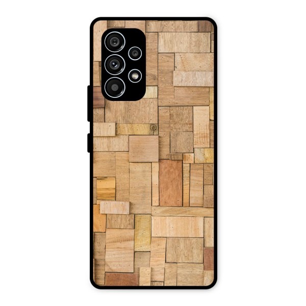 Wooden Blocks Metal Back Case for Galaxy A53 5G