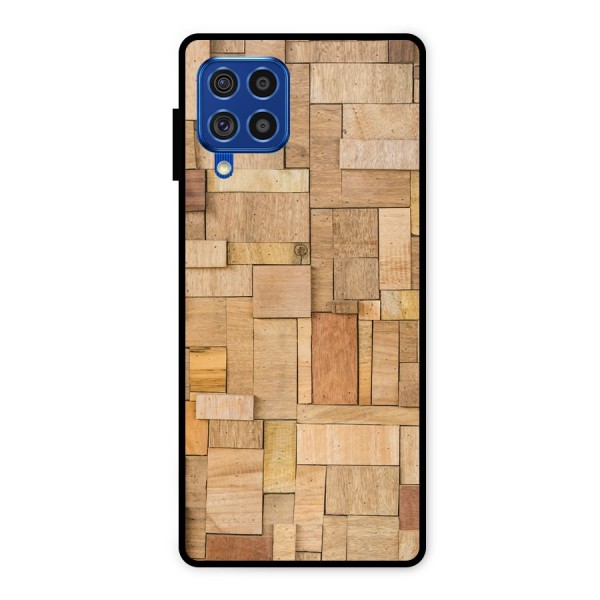 Wooden Blocks Metal Back Case for Galaxy F62
