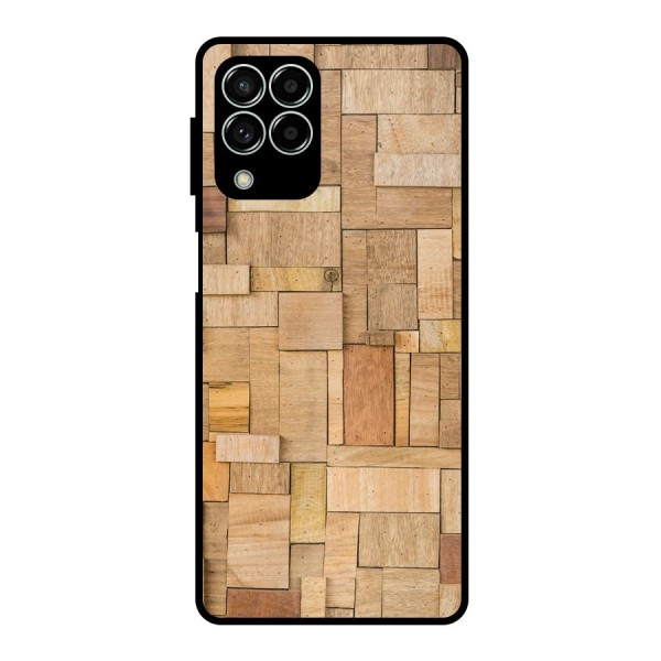 Wooden Blocks Metal Back Case for Galaxy M33