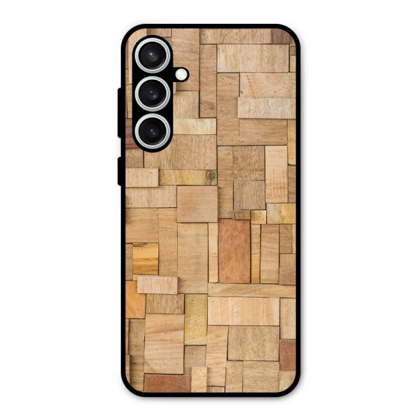 Wooden Blocks Metal Back Case for Galaxy S23 FE
