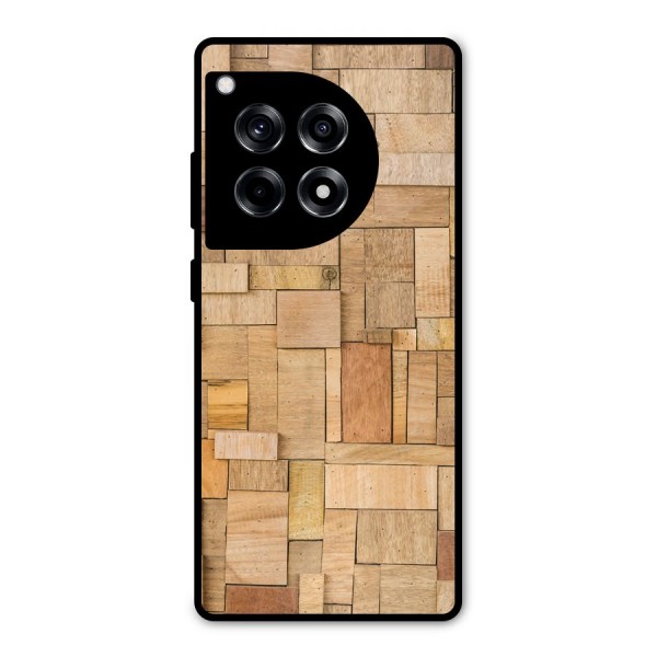 Wooden Blocks Metal Back Case for OnePlus 12R