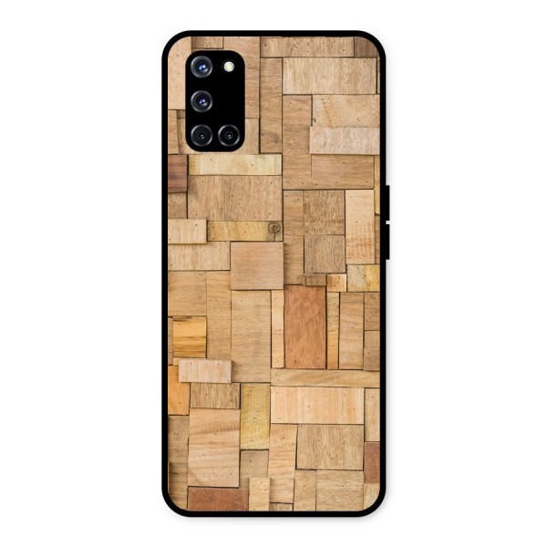 Wooden Blocks Metal Back Case for Oppo A52