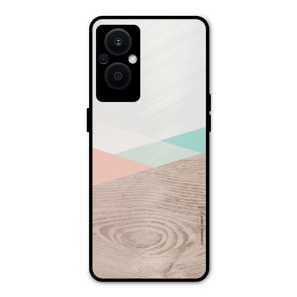 Wooden Fusion Metal Back Case for Oppo F21 Pro 5G