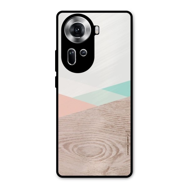 Wooden Fusion Metal Back Case for Oppo Reno11 5G