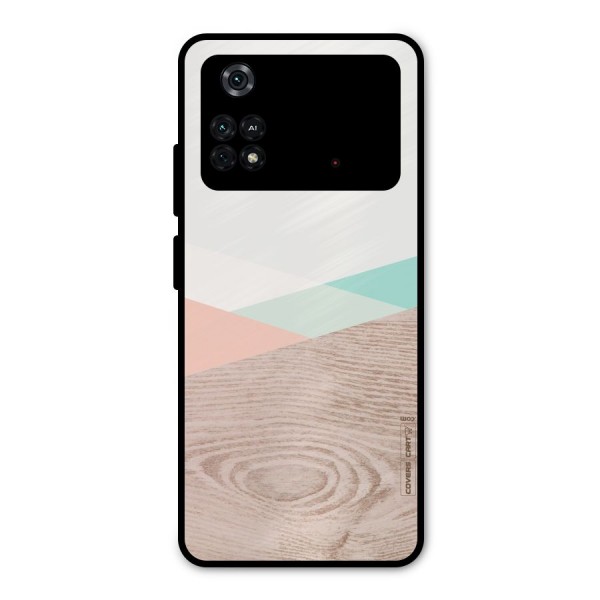 Wooden Fusion Metal Back Case for Poco M4 Pro 4G