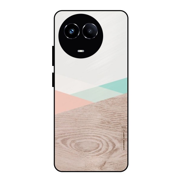 Wooden Fusion Metal Back Case for Realme 11X