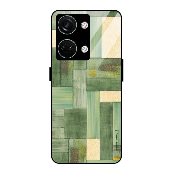 Wooden Green Texture Glass Back Case for Oneplus Nord 3