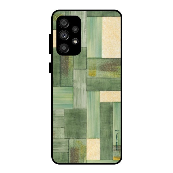 Wooden Green Texture Metal Back Case for Galaxy A73 5G