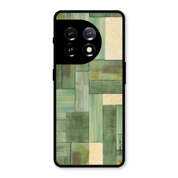 Wooden Green Texture Metal Back Case for OnePlus 11