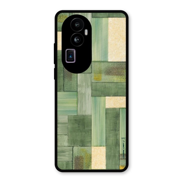 Wooden Green Texture Metal Back Case for Oppo Reno10 Pro Plus
