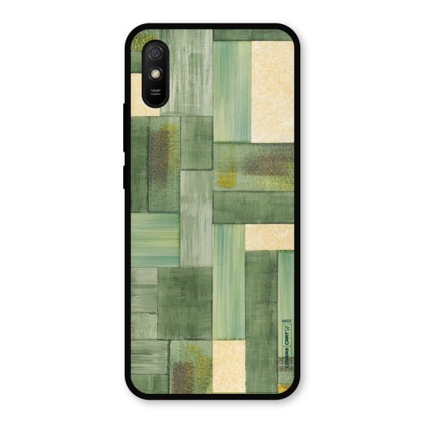 Wooden Green Texture Metal Back Case for Redmi 9i