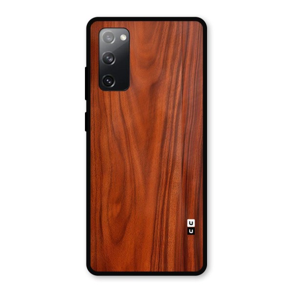 Wooden Texture Printed Metal Back Case for Galaxy S20 FE