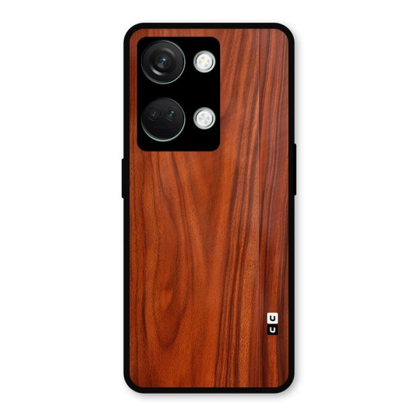 Wooden Texture Printed Metal Back Case for OnePlus Nord 3