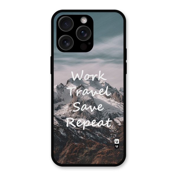 Work Travel Metal Back Case for iPhone 15 Pro Max