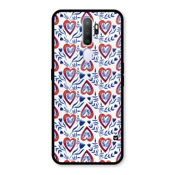 Wrapping Hearts Pattern Metal Back Case for Oppo A9 (2020)