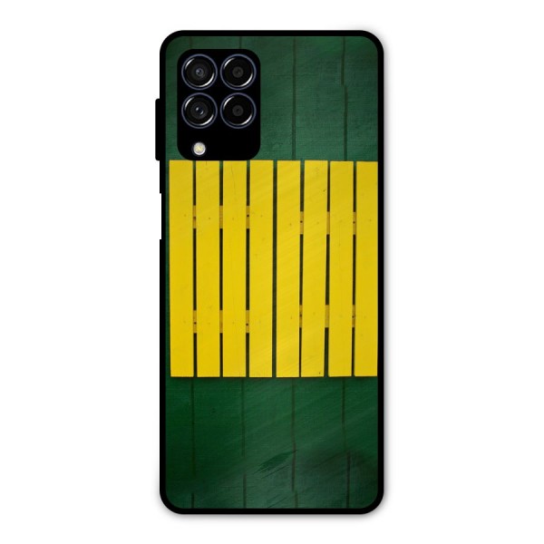 Yellow Fence Metal Back Case for Galaxy M53 5G