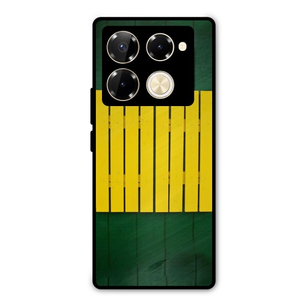 Yellow Fence Metal Back Case for Infinix Note 40 Pro