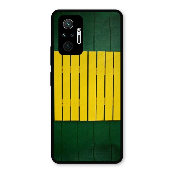 Yellow Fence Metal Back Case for Redmi Note 10 Pro
