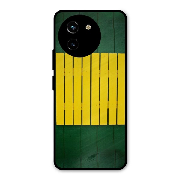 Yellow Fence Metal Back Case for Vivo Y200i