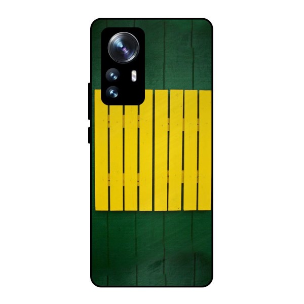 Yellow Fence Metal Back Case for Xiaomi 12 Pro